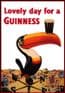 Guinness Lovely Day For A Guinness - Metal Signs Prints Wall Art Print, - Vintage Travel Metal Poster